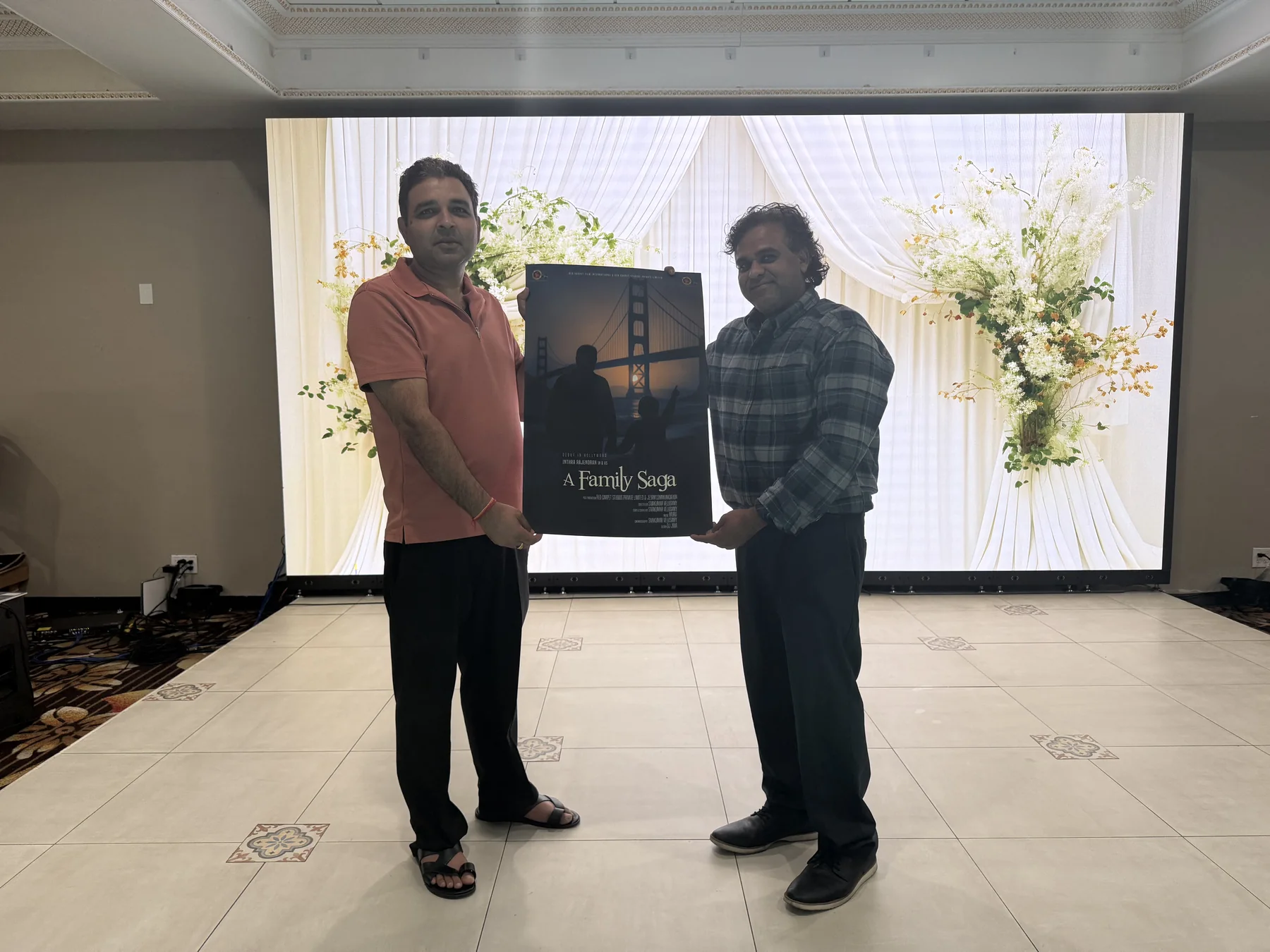 Recognition moment at a hosted company event