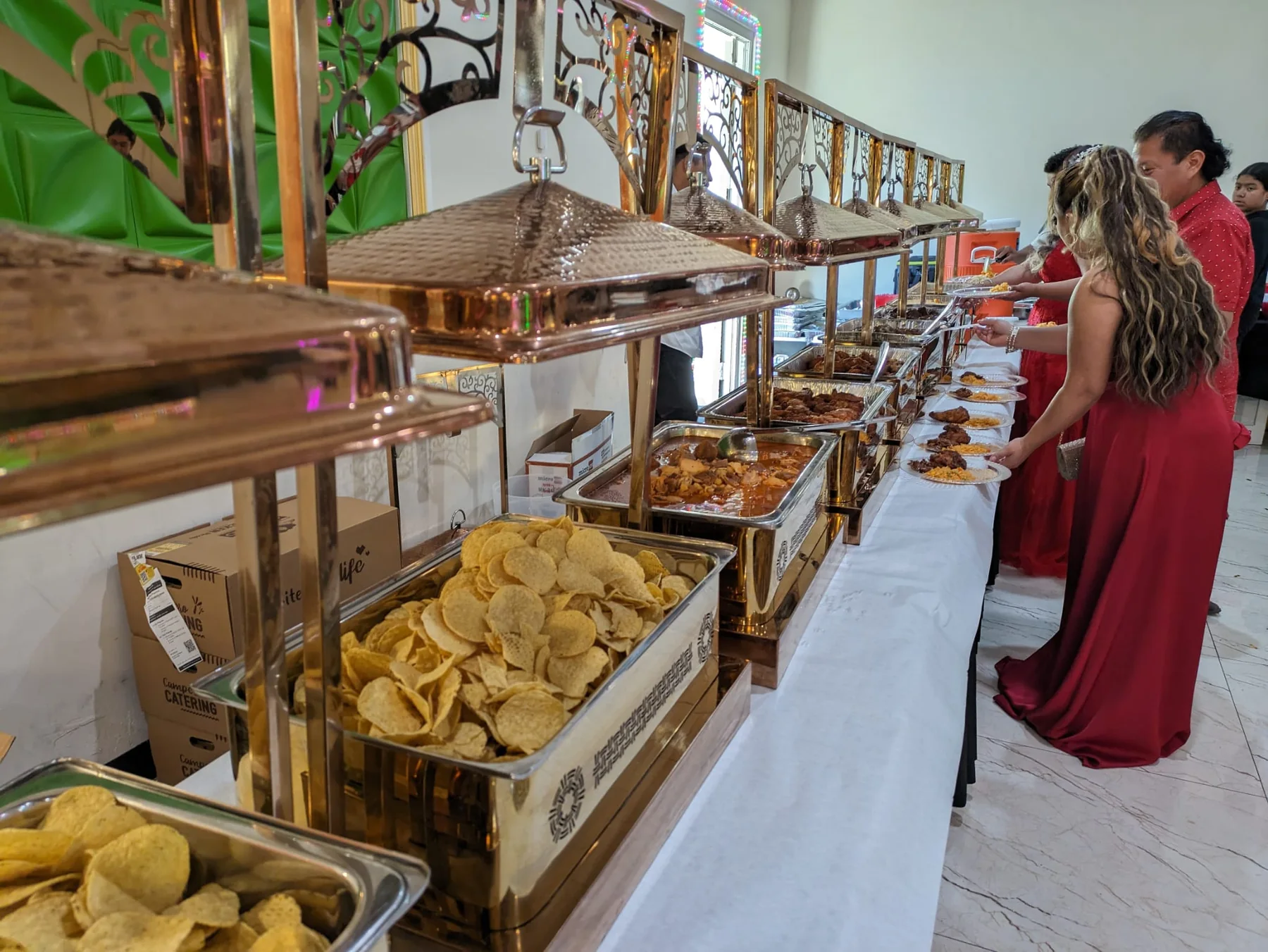 Professionally presented corporate buffet service