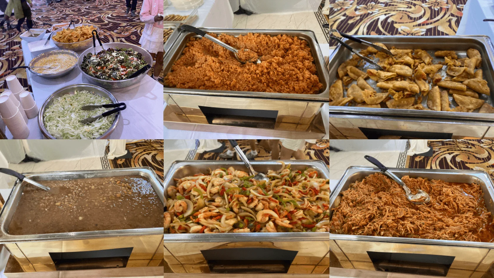Professional catered buffet for a corporate event